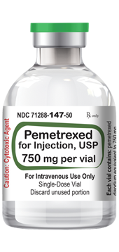 Pemetrexed for Injection, USP 750 mg per vial